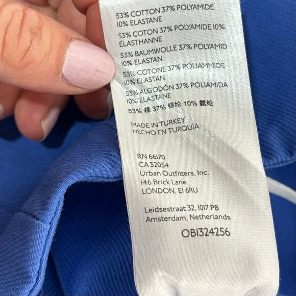 Free People Real Deal High Waist Front Slit Flare Blue Pants XS - Picture 5 of 12